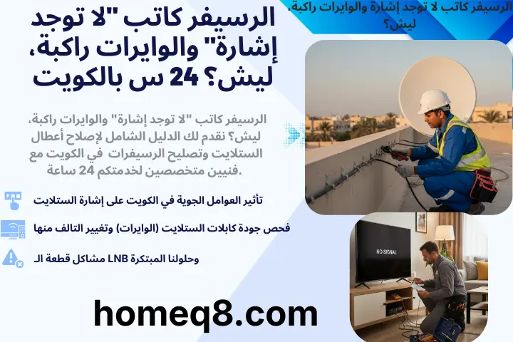 الرسيفر كاتب لا توجد إشارة والوايرات راكبة، ليش؟