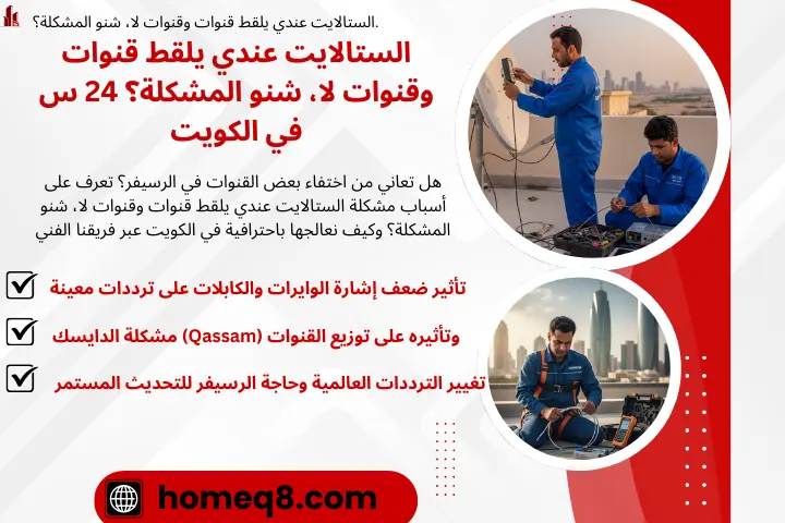 الستالايت عندي يلقط قنوات وقنوات لا، شنو المشكلة؟.