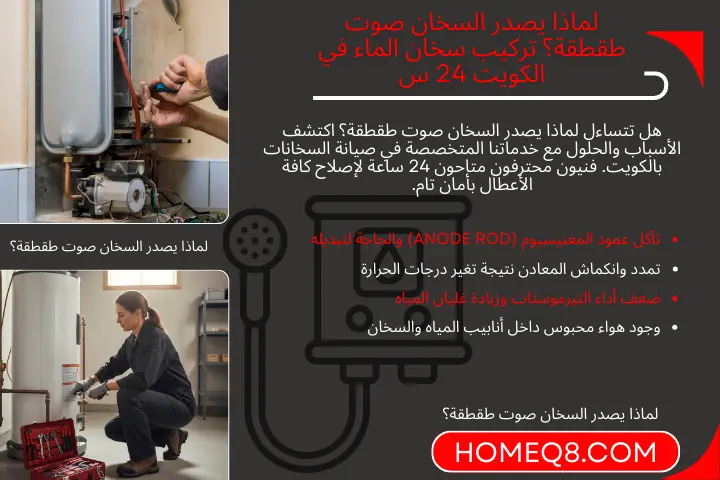 لماذا يصدر السخان صوت طقطقة؟