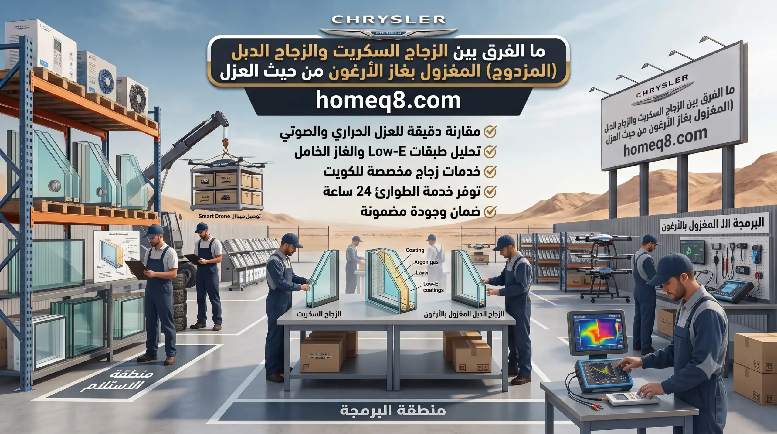 ما الفرق بين الزجاج السكريت والزجاج الدبل (المزدوج) المغزول بغاز الأرغون من حيث العزل